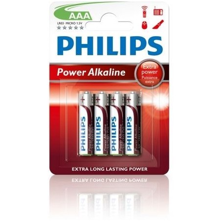Pack de 4 Pilas AAA Philips LR03P4B LR03P4B/10PHILIPS