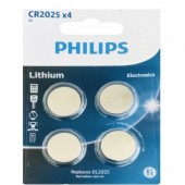 Pack de 4 Pilas de Botón Philips CR2025 Lithium CR2025P4/01BPHILIPS