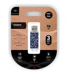 Pendrive 16GB Tech One Tech Kaotic Dark USB 2.0 TEC4015-16TECH ONE TECH
