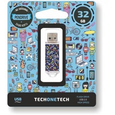 Pendrive 32GB Tech One Tech Kaotic Dark USB 2.0 TEC4015-32TECH ONE TECH