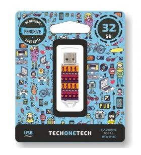 Pendrive 32GB Tech One Tech Tribal Questions USB 2.0 TEC4013-32TECH ONE TECH