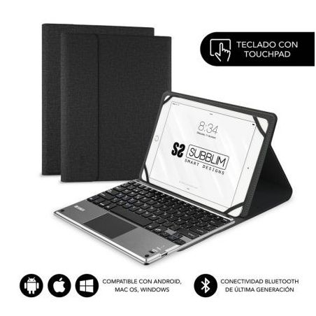 Funda con Teclado Subblim Keytab Pro Bluetooth Touchpad para Tablets de 10.1' SUB-KT2-BTP001SUBBLIM