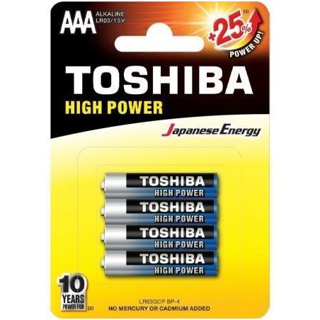 Pack de 4 Pilas AAA Toshiba R03AT R03AT BL4TOSHIBA