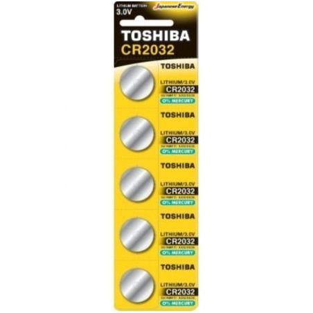 Pack de 5 Pilas de Botón Toshiba CR2032 CR2032 BL5TOSHIBA
