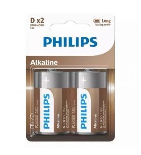 Pack de 2 Pilas D Philips LR20A2B LR20A2B/10PHILIPS