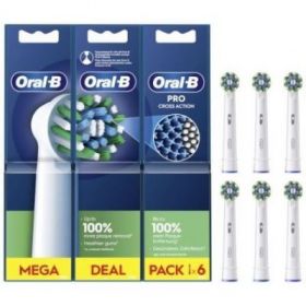 Braun replacement head for brush braun oral-b pro cross action/ pack 6